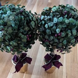 Fake Plant/Bush Pair