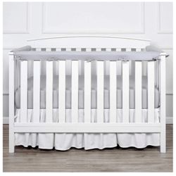 3 Pcs Padded Baby Crib Rail Cover Protector Set from Chewing, Safe Teething Gray