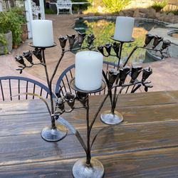 Cast Iron Candle Holders