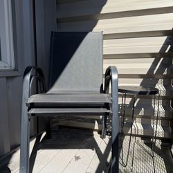 Outdoor Chairs X2 & Small Table / Plant stand 