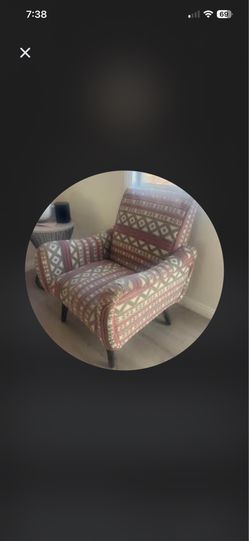 Mid Century Modern Style World Market Neyla Accent Chair - Boho Chic