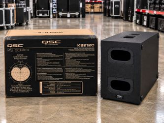 QSC KS212C Cardioid Powered Subwoofer Dual 12" Active 3600W Class D Single Box 15dB Rear Attenuation Bandpass M20 Caster Wheels DJ