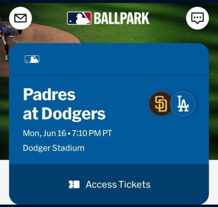 Dodgers Vs Padres Mon- Thu -4 Days