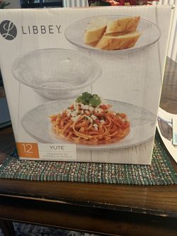 LIbbey® Yute 12-Piece Glass Dinnerware Set