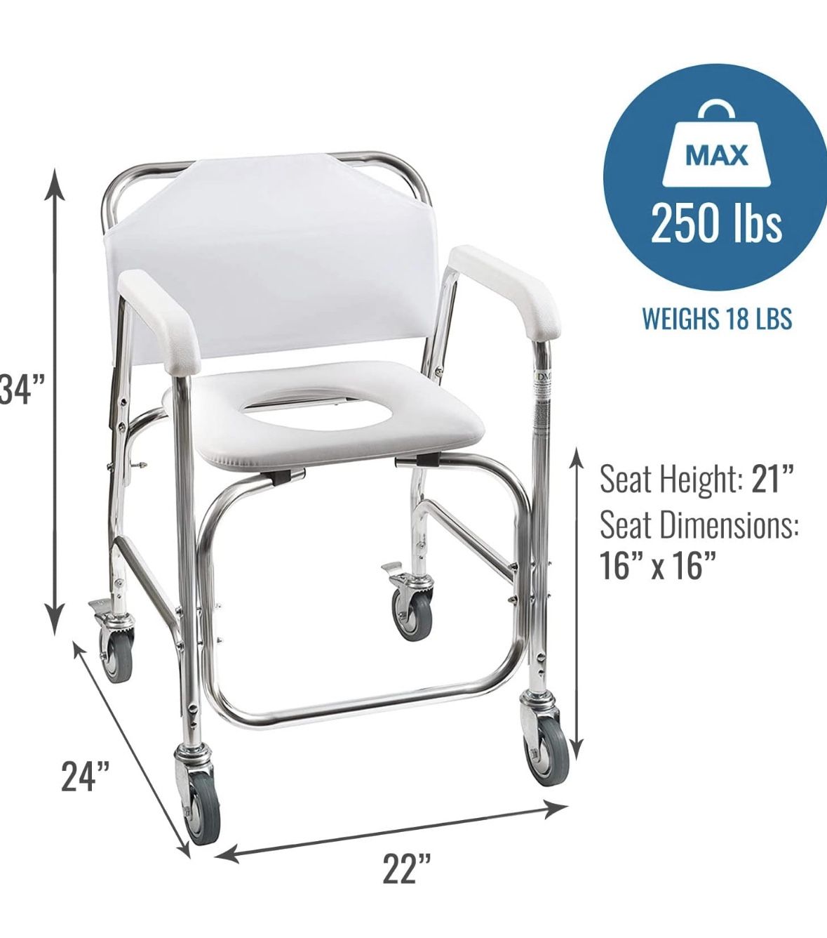 Rolling Shower Transport Chair