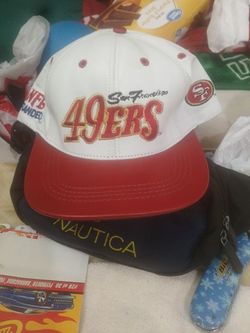 VINTAGE LEATHER 49ers HAT