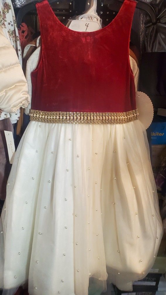 NEW Girl Burgundy Dress Size 8