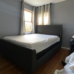 Brand New Queen Bed Frame, Box Spring, Mattress