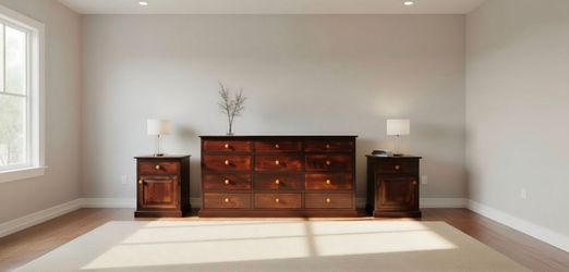 Gorgeous Solid Pine 3-Piece Bedroom Set (Dresser & Matching Nightstands)