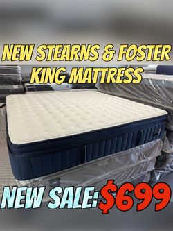 NEW STEARNS & FOSTER KING MATTRESS 