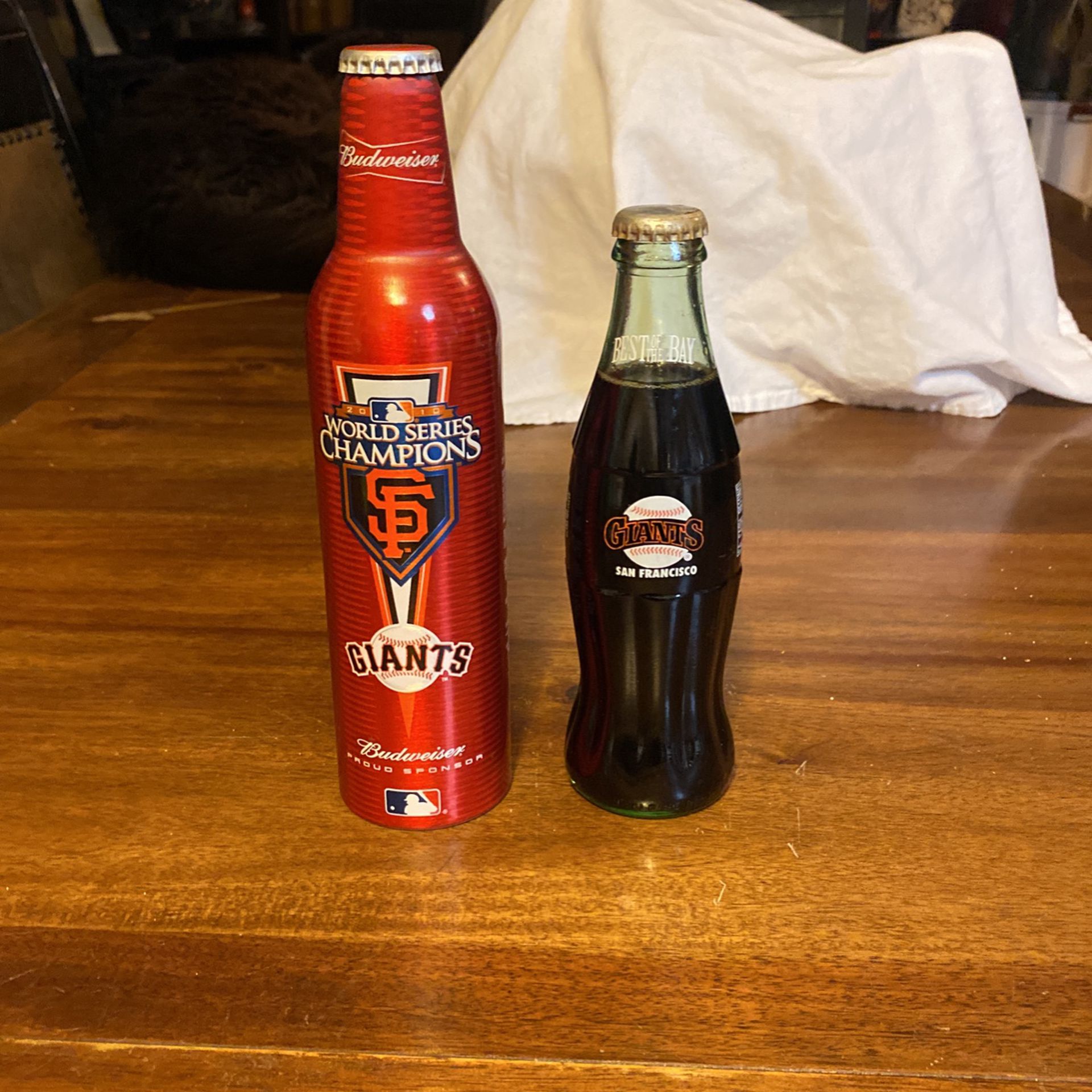 Giants Budweiser And Coke Bottle 