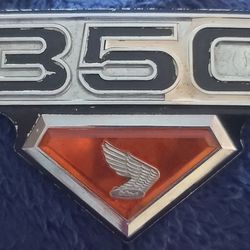 Honda Motorcycle 350cc Badge Vintage*