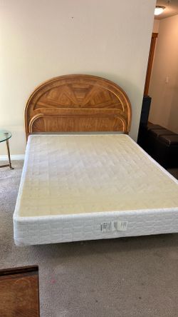 Queen bed frame and box spring