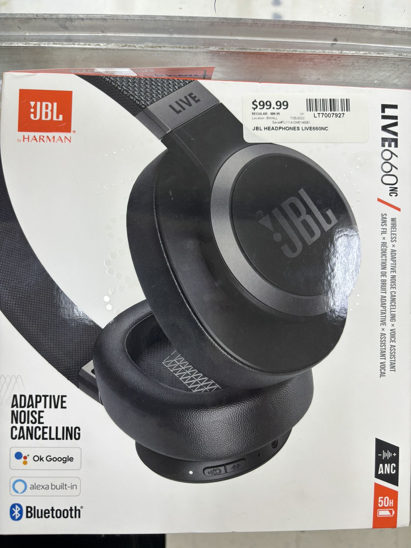 NEW JBL Live 660NC Bluetooth Wireless Over-ear Noise-cancelling Headphones