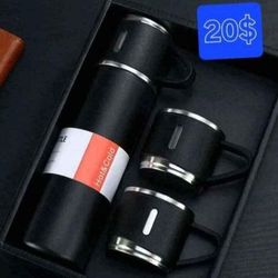 Hot & Cold Thermos With 2 Cup