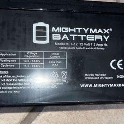 Battery- Mighty Max- ML712- 12Volt   Brand New! 