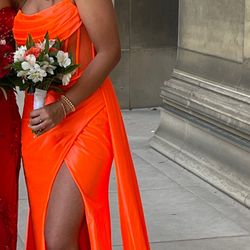Prom Dress Stunning Vibrant Orange 