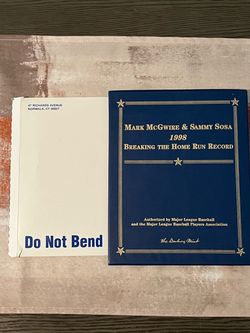 Danbury Mint McGwire & Sosa 1998 Home Run Record Book