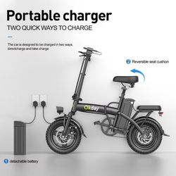 🔥 48V ELECTRIC BIKE – COMPACT & POWERFUL 🔥 ⚡ Smooth Ride • Strong Power • Easy Commuting ✅ 48V Lithium Battery ✅ Powerful Brushless Motor ✅ 14” Ai