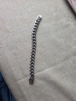 Thick stainless steel mens bracelet