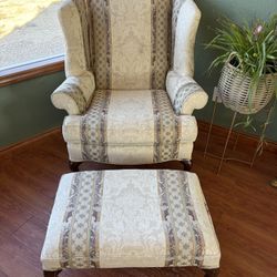 Wingback Chair + Ottoman – Matching Set