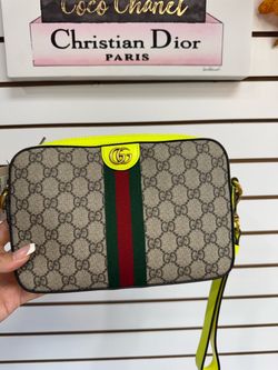 Gucci GG Supreme Crossbody Bag – Neon Yellow