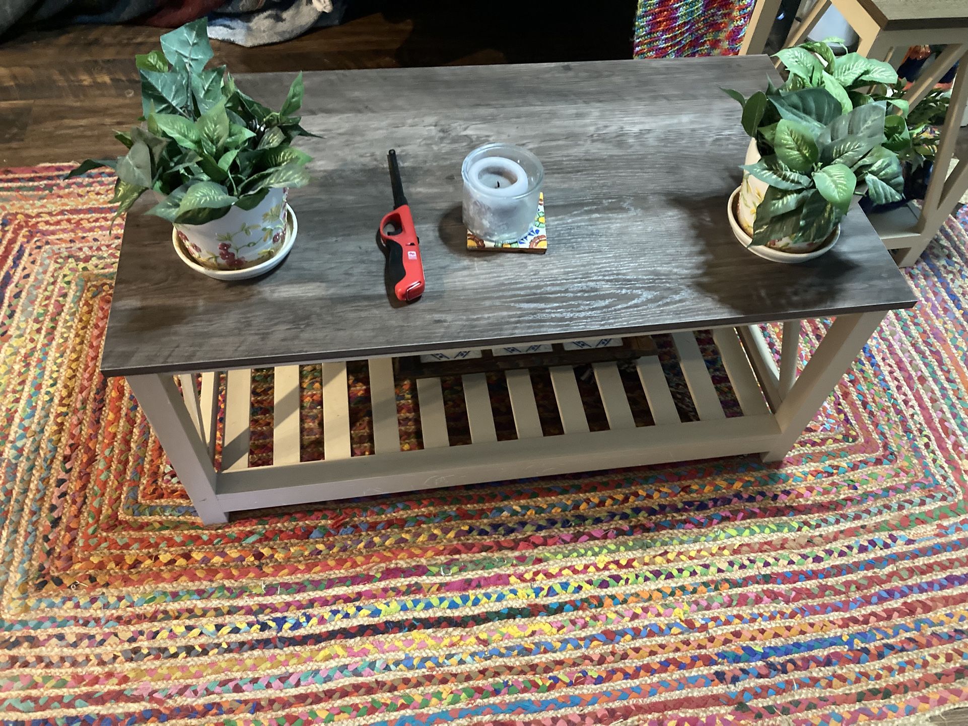 Coffee Table And 2 End Tables