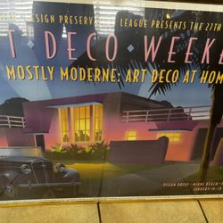 Art Deco Poster 2004 With Frame 