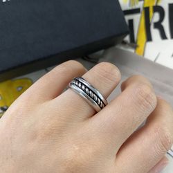 David Yurman Classic Cable Sterling Silver Ring Size 7