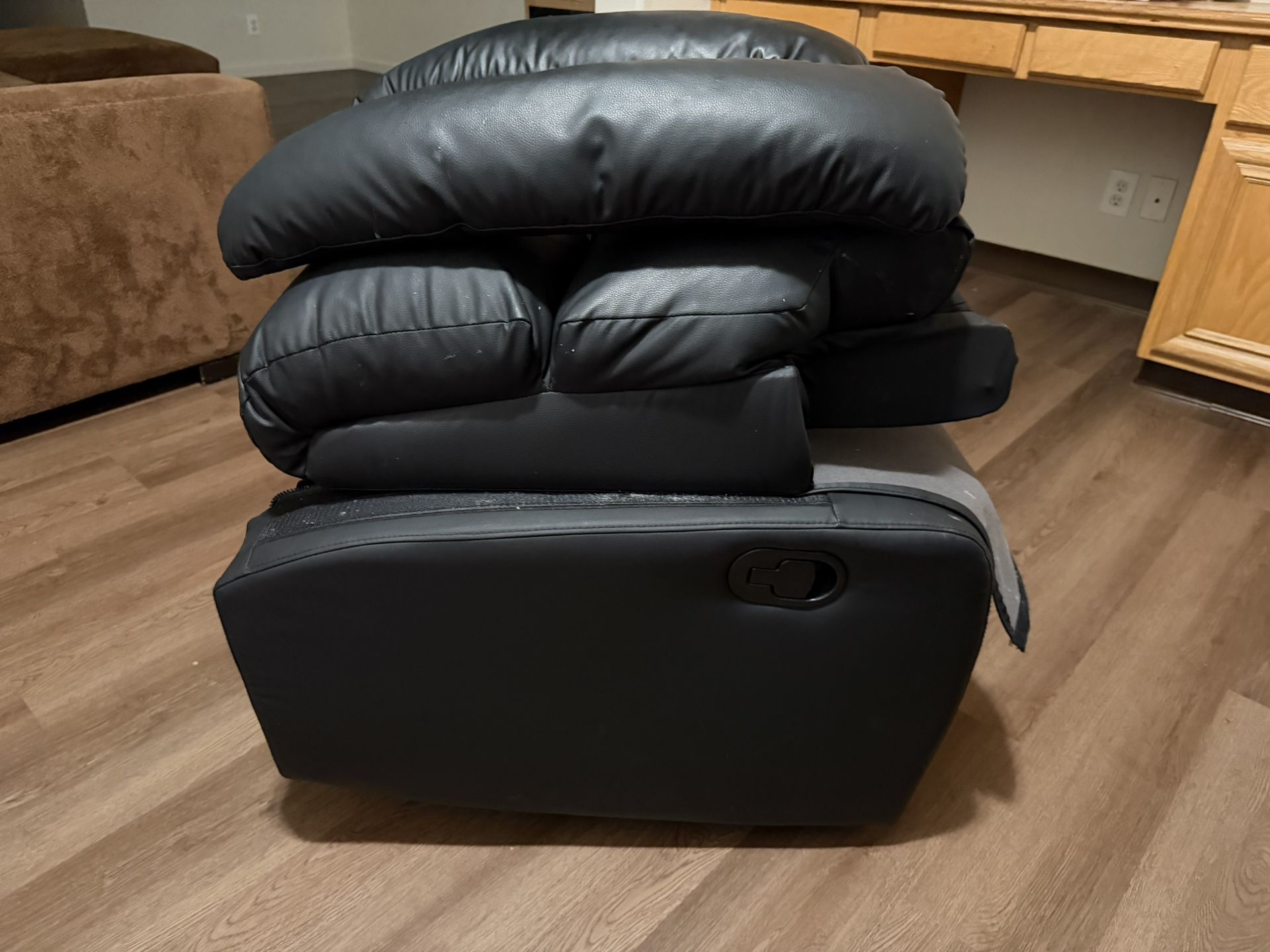 Black Recliner Rocking Chair 