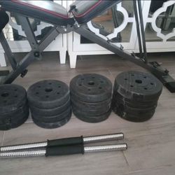 60lb Weights And Bench 