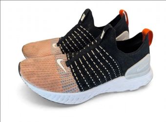 Nike React Phantom Run Flyknit 2 Mens Size 10.5 Black Team Orange Running Shoes