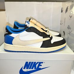 Nike Jordan 1 Low Travis Scott Fragment Blue Size 9