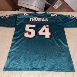 Zach Thomas Miami Dolphins Reebok Jersey Mens Large Teal Clean NFL Vintage NFL