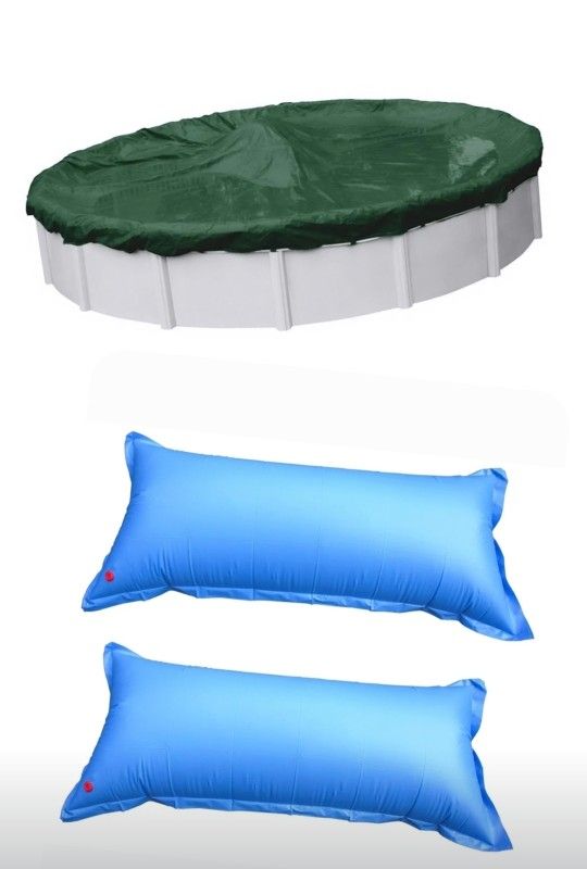Swimming Pool cover and cleaning pillows