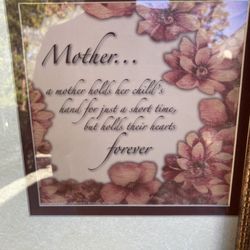 New, Two Mother And Father, Beautiful Sayings framed