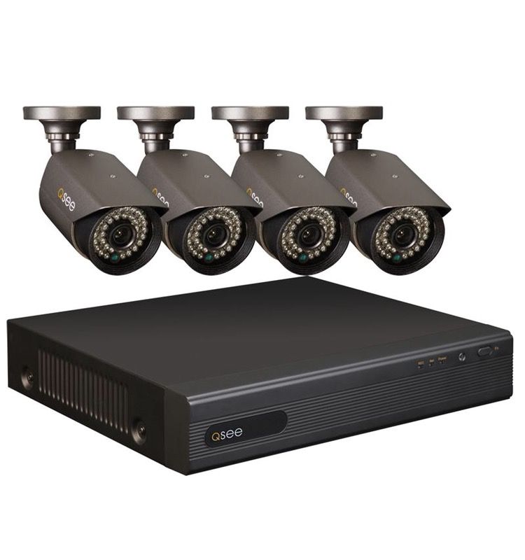 Q-see QT228-4D3-1 8 CH. Real Time CIF / D1 DVR (4) 700 TVL Bullet Cameras 1 TB AV Hard Drive. New in box Retail price $499 plus tax ARCADIA DISC