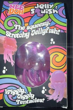 NEW Schylling NeeDoh Purple JELLY SQUISH Jellyfish Squishy Nee Doh AUTHENTIC