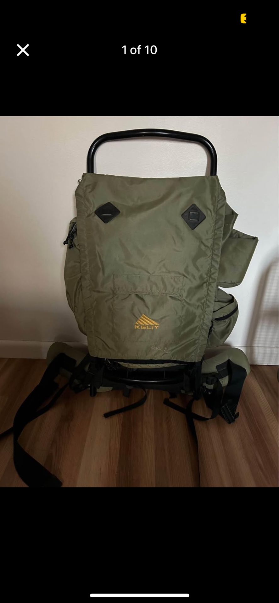 Kelty Acadia junior 3400 external frame hiking backpack green