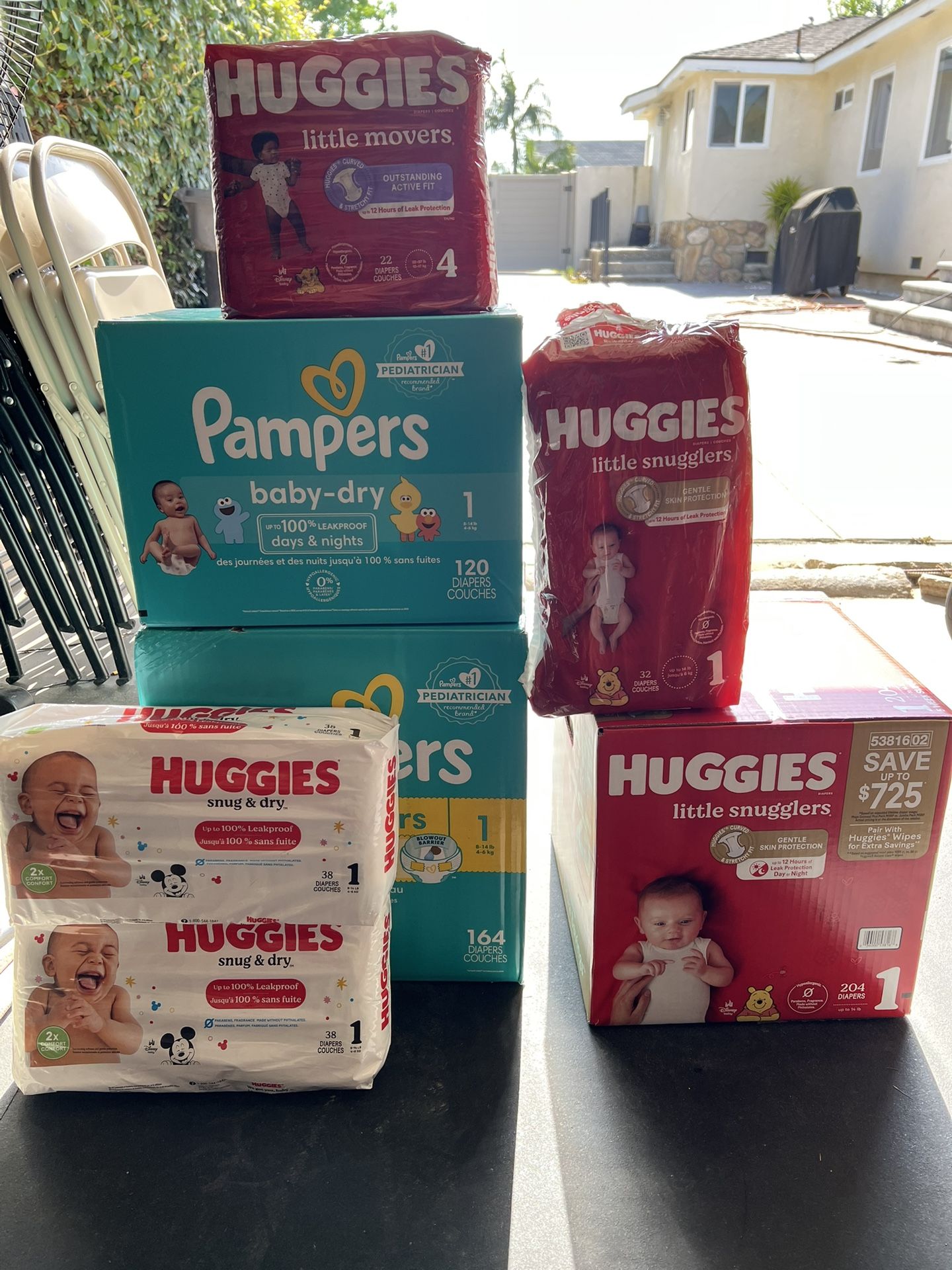 Pampers And Huggies Size 1 Diapers
