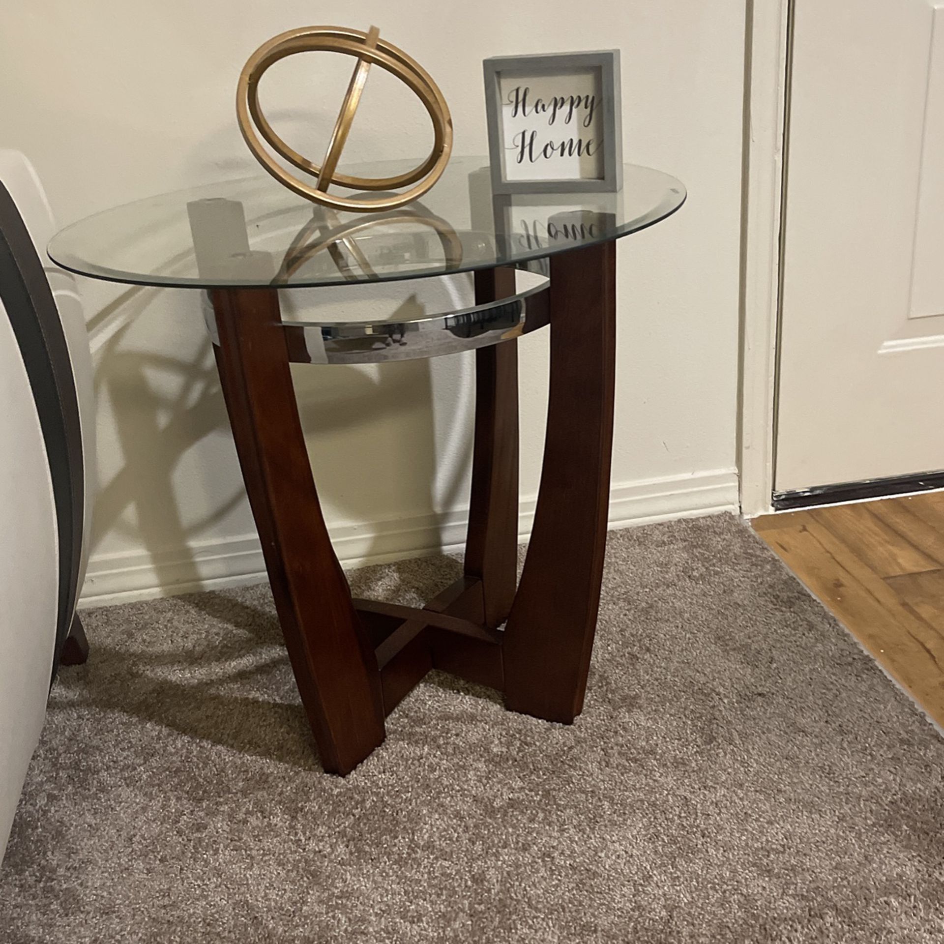 2 Small Glass  Coffee Tables 