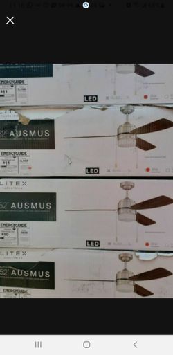 Ceiling fan 52" new in box Brush Nickel