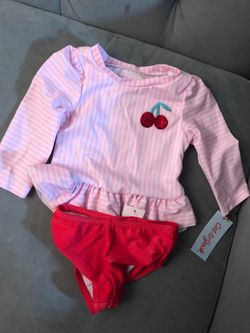 Cat and jack 2 piece bathing suit 12 month