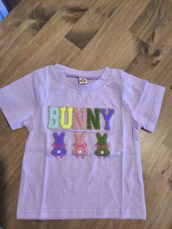Cute Purple Bunny Kids T-shirt Size 3-4 years