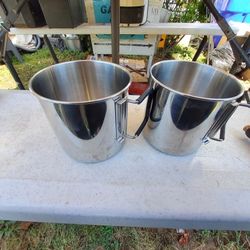 2 EDELRID STAINLESS STEEL  MUG WITH FOLDABLE  HANDLE, BRAND NEW VERY HIGH QUALITY 