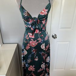 Floral Green Dress