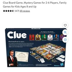 Open Box  Clue Board Game 