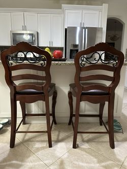 Solid Wooden Bar Stools 2