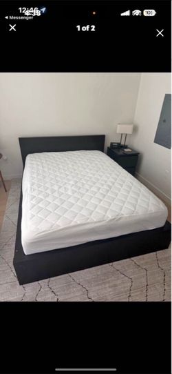 IKEA Queen bed frame /queen mattress/box spring