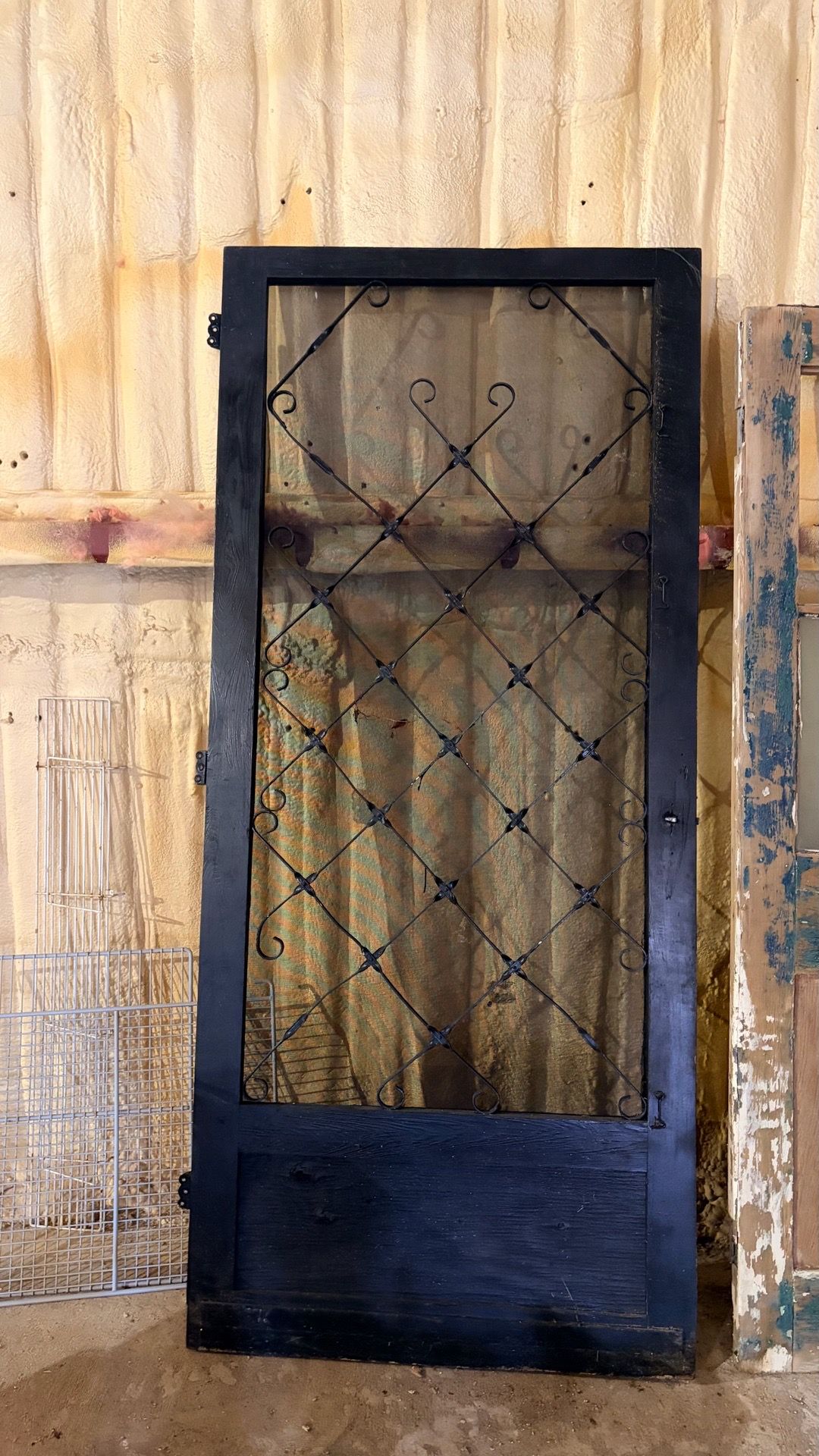 Decorative Wrought Iron Security Door / Vintage Iron Door